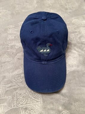 New Mens SMATHERS & BRANSON faded blue goose logo adjustable hat.